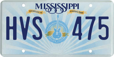 MS license plate HVS475