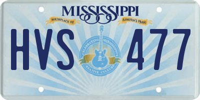 MS license plate HVS477