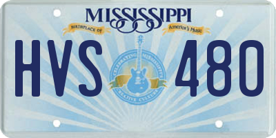 MS license plate HVS480