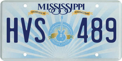 MS license plate HVS489
