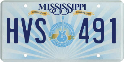MS license plate HVS491