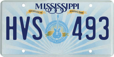 MS license plate HVS493