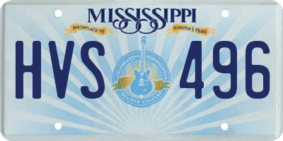 MS license plate HVS496
