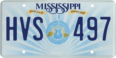 MS license plate HVS497