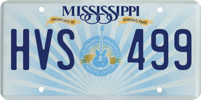 MS license plate HVS499