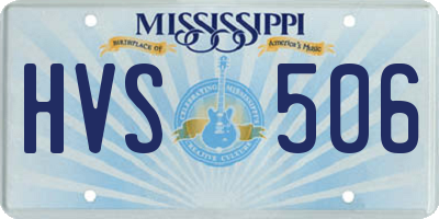 MS license plate HVS506