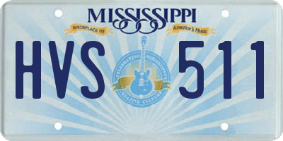 MS license plate HVS511