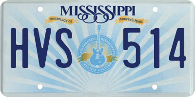 MS license plate HVS514