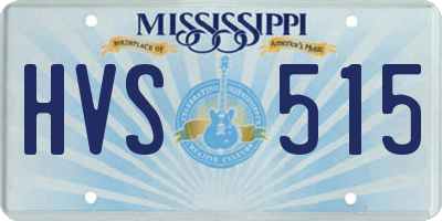 MS license plate HVS515
