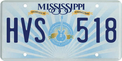 MS license plate HVS518