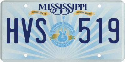 MS license plate HVS519