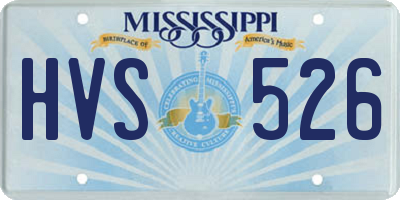MS license plate HVS526