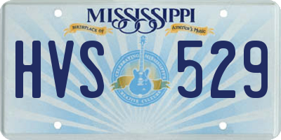 MS license plate HVS529