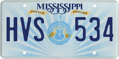 MS license plate HVS534