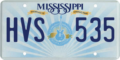 MS license plate HVS535