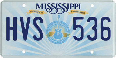 MS license plate HVS536