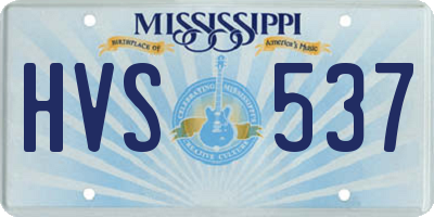 MS license plate HVS537