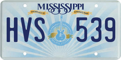 MS license plate HVS539