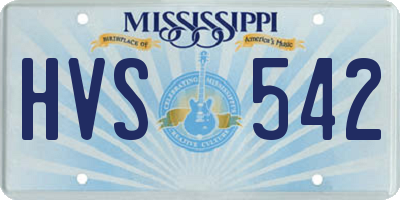 MS license plate HVS542