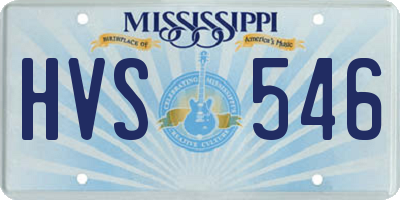 MS license plate HVS546