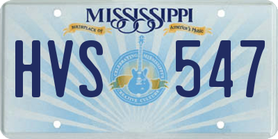 MS license plate HVS547