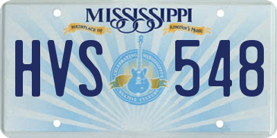MS license plate HVS548