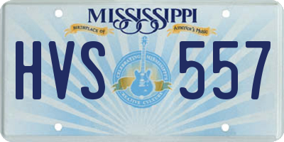 MS license plate HVS557