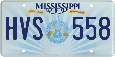 MS license plate HVS558