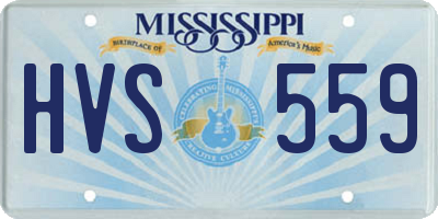 MS license plate HVS559