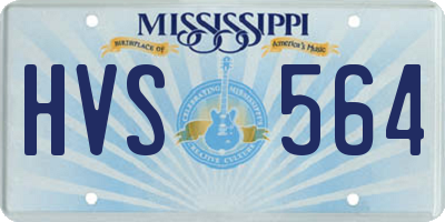 MS license plate HVS564