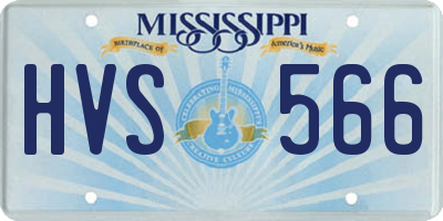 MS license plate HVS566