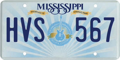 MS license plate HVS567