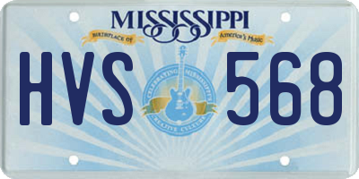 MS license plate HVS568