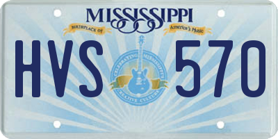 MS license plate HVS570