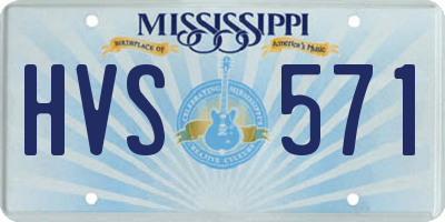 MS license plate HVS571