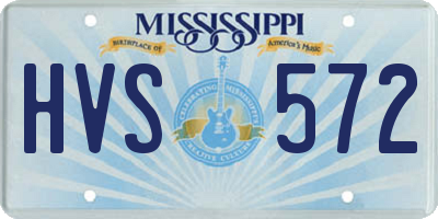 MS license plate HVS572