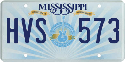 MS license plate HVS573