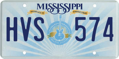 MS license plate HVS574