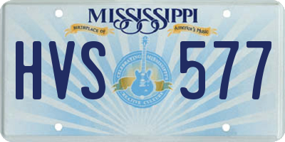 MS license plate HVS577