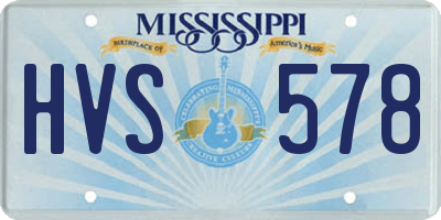 MS license plate HVS578