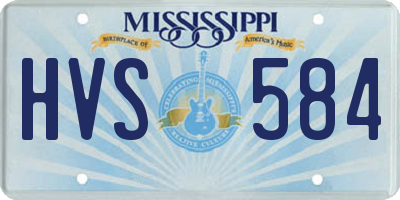 MS license plate HVS584