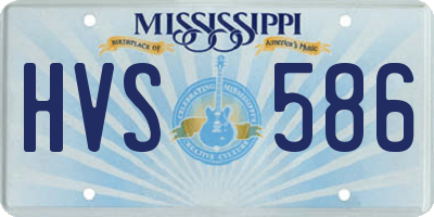 MS license plate HVS586