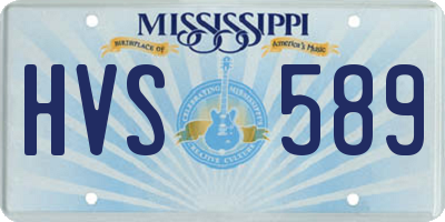 MS license plate HVS589