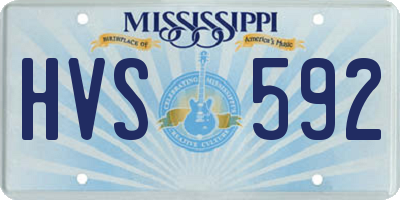 MS license plate HVS592
