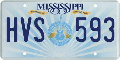 MS license plate HVS593