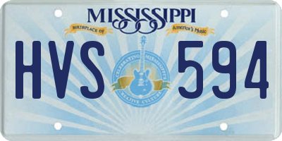 MS license plate HVS594