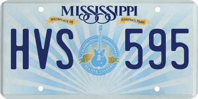 MS license plate HVS595