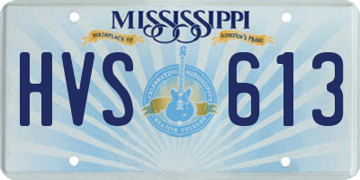 MS license plate HVS613