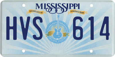 MS license plate HVS614