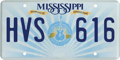 MS license plate HVS616
